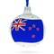 Flag of New Zealand Glass Ball Christmas Ornament 3.25 Inches